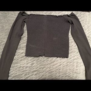 Black off the shoulder long sleeve